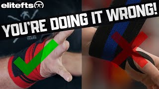 How To Wrap Your Wrists For Powerlifting  eliteftscom [upl. by Wohlen]