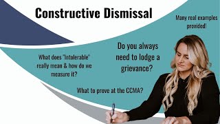 CONSTRUCTIVE DISMISSAL  and everything you need to know about GRIEVANCES  South African Labour Law [upl. by Croom272]