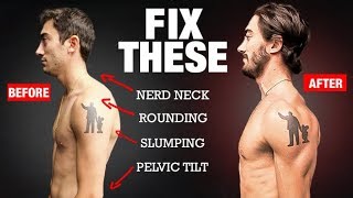 How to Fix Your Posture in 4 Moves PERMANENTLY [upl. by Ekyt]