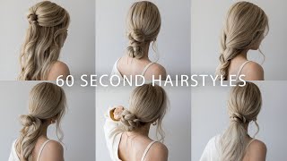 6 QUICK amp EASY HAIRSTYLES  Cute Long Hair Hairstyles [upl. by Quinton]