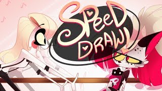 SPEED DRAWTeenager Hazbin Hotel Vivziepop [upl. by Bernadina780]