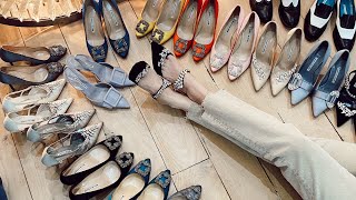 MY MANOLO BLAHNIK SHOE COLLECTION  25 PAIRS  FAVE STYLES FAVE HEEL HEIGHT amp HOW I STYLE THEM [upl. by Anaul304]