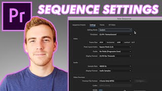 Adobe Premiere Pro Tutorial  Sequence Settings and Export Settings [upl. by Yonita]