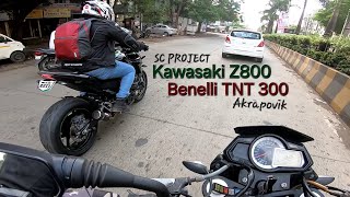 Loud Kawasaki Z 800 and Benelli 300 Sound [upl. by Nyltac]