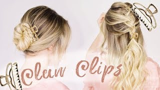 Easy Claw Clip Hairstyles From 90s to 2021  KayleyMelissa [upl. by Sseb]