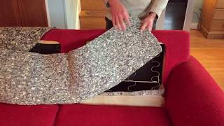 Remove those Attached Back Cushions Quickly  Slipcover Project Part 1 [upl. by Cinom]