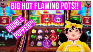 DOUBLE POP ON BIG HOT FLAMING POTS SLOT FINDING THE NICEST GAL IN THE CASINO [upl. by Amanda]