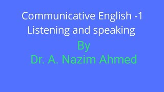 Communicative English 1 [upl. by Hgieloj]