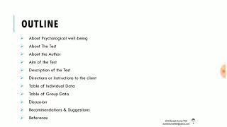 Psychological Wellbeing Scale [upl. by Yrailih]