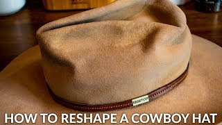 Reshape A Cowboy Hat At Home [upl. by Notaek]