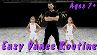 Easy Dance Routine  Hip Hop Dance Tutorial AGES 7  MihranTV [upl. by Lesiram]