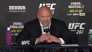 UFC 261 Dana White Postfight Reaction [upl. by Cynthy855]