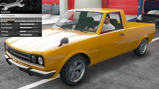 GTA 5  DLC Vehicle Customization  Vulcar Warrener HKR Datsun Sunny Truck [upl. by Dragde]