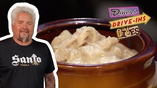 Guy Fieri Eats OldSchool Chicken and Dumplings  Diners DriveIns and Dives  Food Network [upl. by Bethena]