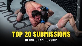 Top 20 Submissions In ONE Championship  ONE Highlights [upl. by Arymas876]