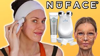 Shocking My Facial Muscles BEFORE AND AFTER HOW TO USE THE NUFACE MICROCURRENT MACHINE [upl. by Lladnek]