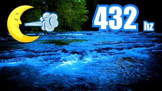 Sleeping to River Water White Noise  432 HZ Frequency  Dim Screen [upl. by Etiragram]