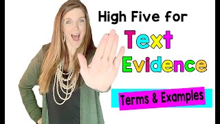 Text Evidence Mini Lesson with Vocabulary and Examples [upl. by Ahsatel]