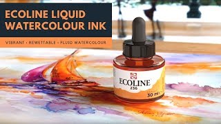 Using Ecoline Liquid Watercolour Inks [upl. by Eirb]