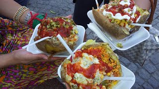 istanbul street food  Kumpir baked patato  turkey street food [upl. by Nosnehpets]