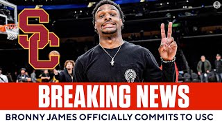 Bronny James officially commits to USC I CBS Sports [upl. by Perr]