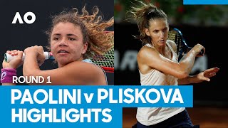 Jasmine Paolini vs Karolina Pliskova Match Highlights 1R  Australian Open 2021 [upl. by Ohs677]