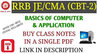 BASICS OF COMPUTER CLASS NOTES PDF [upl. by Auguste]