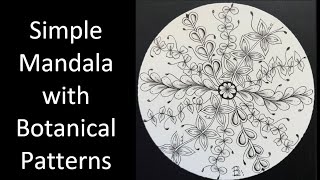 Simple Mandala with Botanical Patterns [upl. by Revned]