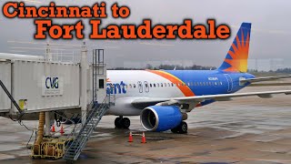 Full Flight Allegiant Air A320 Cincinnati to Fort Lauderdale CVGFLL [upl. by Araihc]