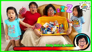 Greedy Daddy In Real Life Pretend Play Dont Wake Daddy Challenge [upl. by Uchish]