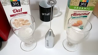 Oat Milk vs Almond Milk part 2 Frothing Test [upl. by Kentiga685]