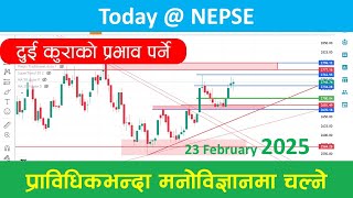 Today at NEPSE 23 February 2025 [upl. by Terina]