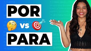 Por vs Para How to Use Spanish Prepositions 🤔 [upl. by Wershba]