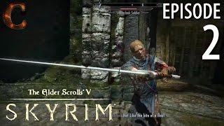 Elder Scrolls V Skyrim Walkthrough in 1080p Part 2 Battle in Helgen Keep PC Gameplay [upl. by Sirraf]