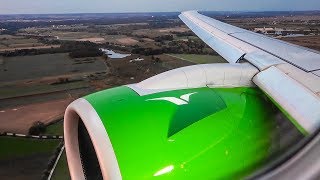 Widerøe Embraer 190E2 ENGINE VIEW LANDING at Munich Airport MUC [upl. by Oirazan28]