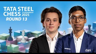 Keymer  Praggnanandhaa  Round 13  Tata Steel Chess Tournament 2025 [upl. by Alimat]