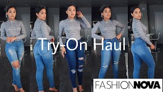 FASHION NOVA JEANS TRY ON HAUL  US SIZE 5  Jessica Carmona [upl. by Abram]