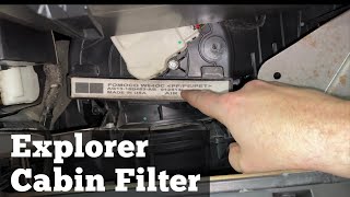 2011  2019 Ford Explorer Cabin Air filter  How To Change Remove Replace  AC AC Filter Location [upl. by Ellinet]