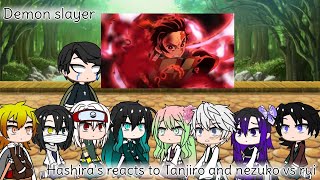 Demon slayer hashira reacts to Tanjiro and nezuko vs rui gacha life [upl. by Michiko]