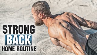 NO GYM FULL BACK WORKOUT AT HOME  NO EQUIPMENT NEEDED [upl. by Kazue]