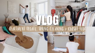 VLOG Apartment Updates Spring Cleaning  Closet Tour [upl. by Wright]