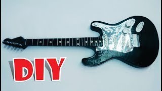 🎸 COMO HACER GUITARRA ELÉCTRICA DE CARTÓN CASERA DIY  How to make cardboard electric guitar FENDER [upl. by Shermy]