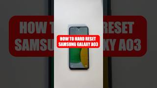 How to Hard Reset Samsung AO3 [upl. by Okechuku]