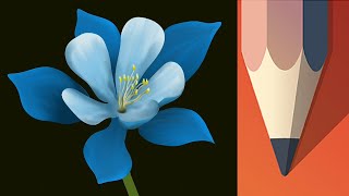 How to paint a flower with Autodesk Sketchbook Mobile [upl. by Oderfla]