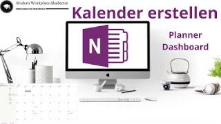 Planner Dashboard OneNote Kalender erstellen 📚  OneNote Tutorial [upl. by Wunder]