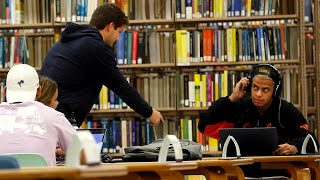 Blasting INAPPROPRIATE Songs PART 13 in the Library PRANK [upl. by Ardnik]