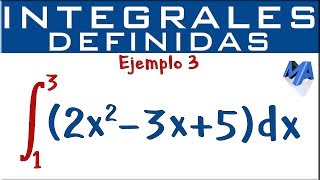 Integrales definidas  Ejemplo 3 [upl. by Maryanna]