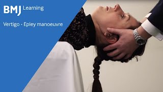 Vertigo  Epley manoeuvre from BMJ Learning [upl. by Davilman]