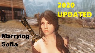 2020 Updated Skyrim Sofia Follower Mod Marriage [upl. by Kirad536]