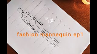 How to Draw a Fashion Mannequin for beginners [upl. by Sagerman]